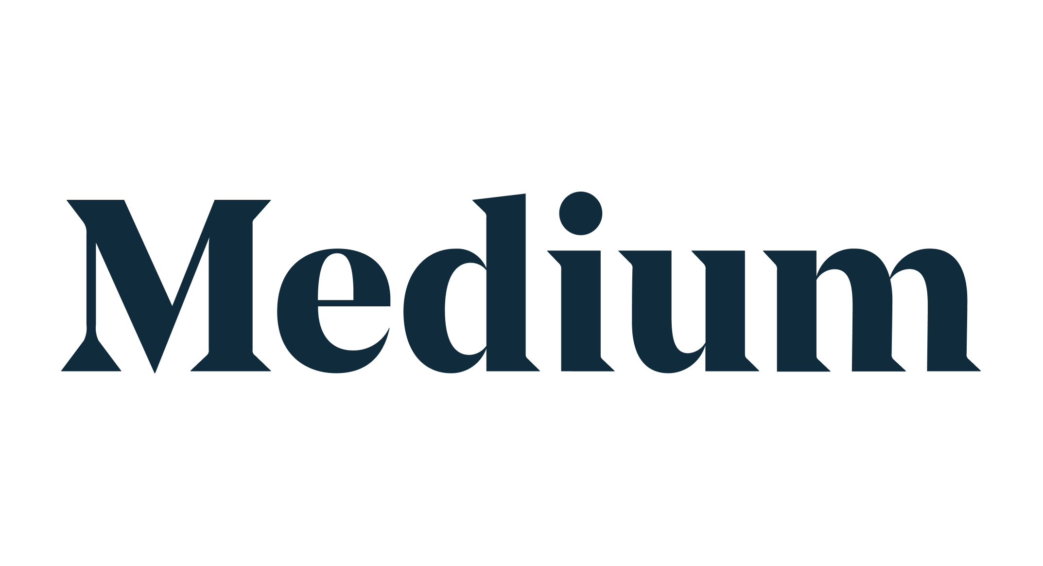 Medium logo in large, dark blue font