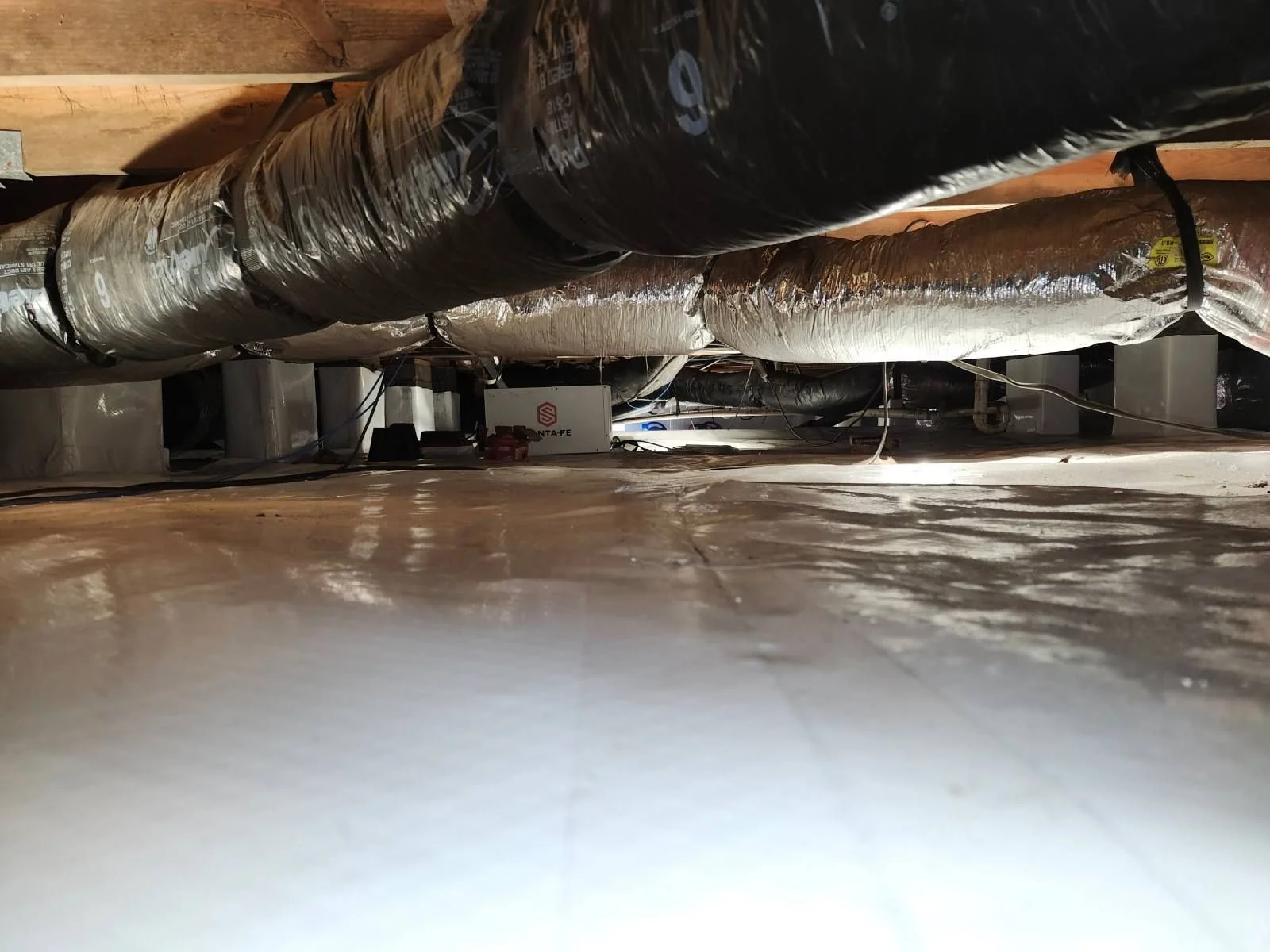 A picture of encapsulations work performed by AllPro Crawlspace.