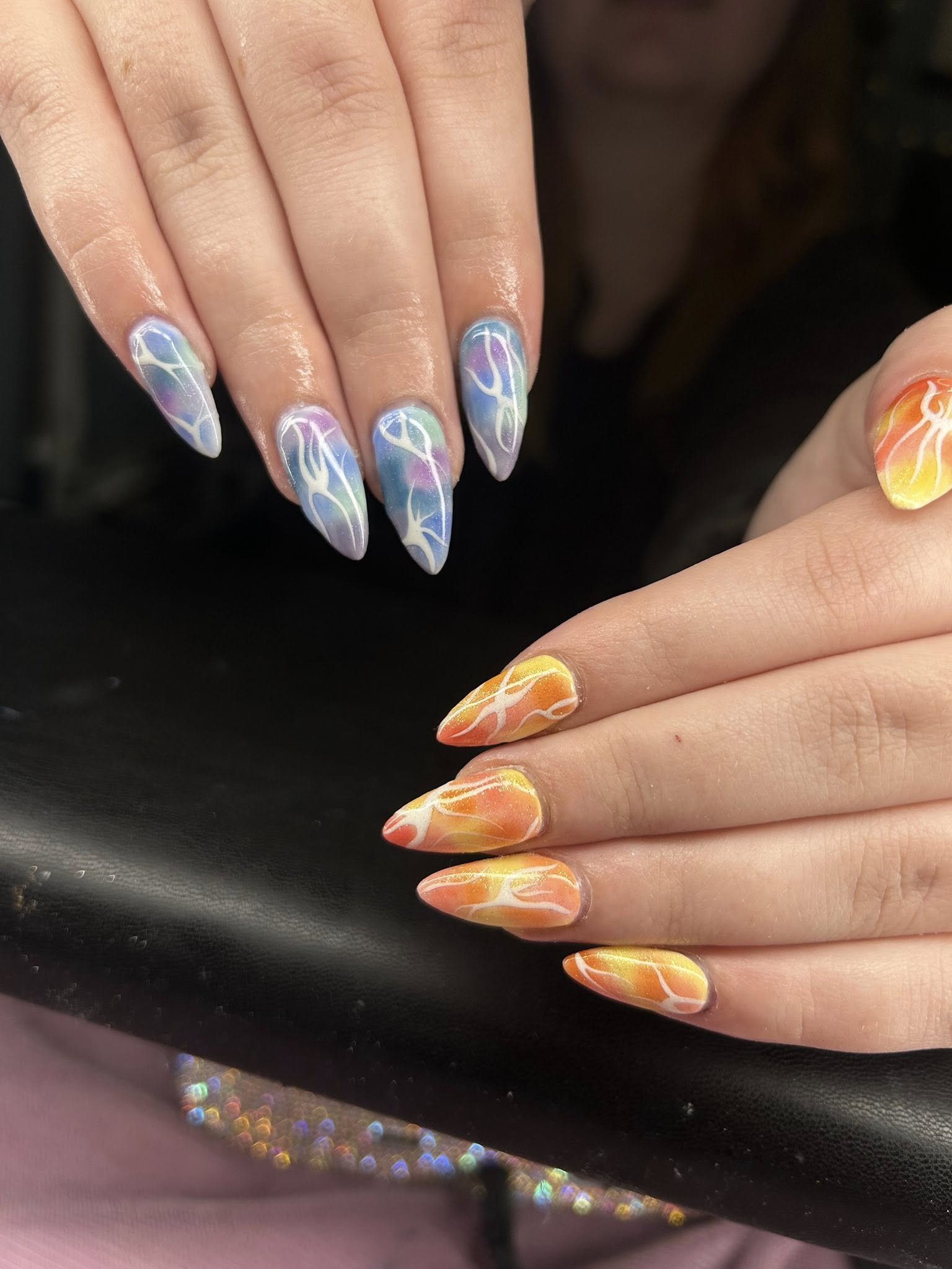 acrylic gel nail art by Ellie Denzer