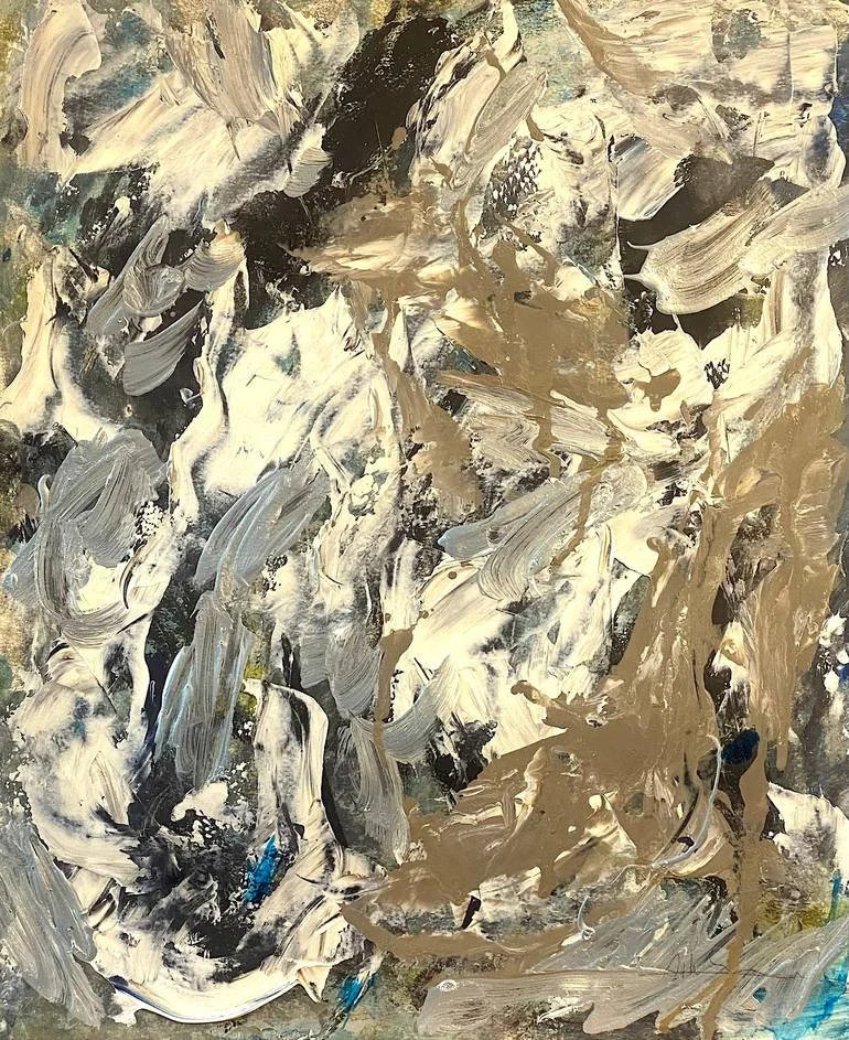 Out Of Breath Altitudes # 01 - Enamel on Paper - 16 x 20 in