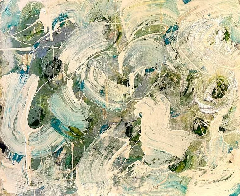 Out Of Breath Altitudes # 04 - Enamel on Paper - 20 x 16 in