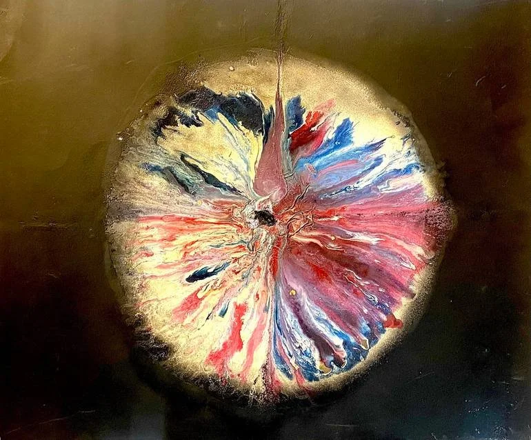 Untitled Mixed Media - Acrylic on Paper - 22 x 18 in