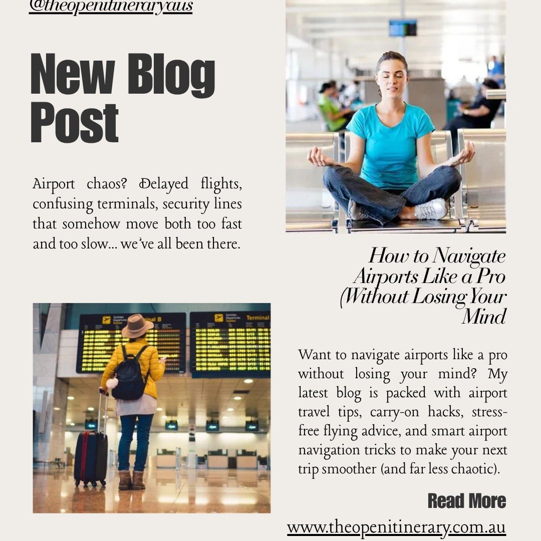 Airport chaos? Delayed flights, confusing terminals, security lines that somehow move both too fast and too slow&hellip; we&rsquo;ve all been there.
Want to navigate airports like a pro without losing your mind? My latest blog is packed with airport 