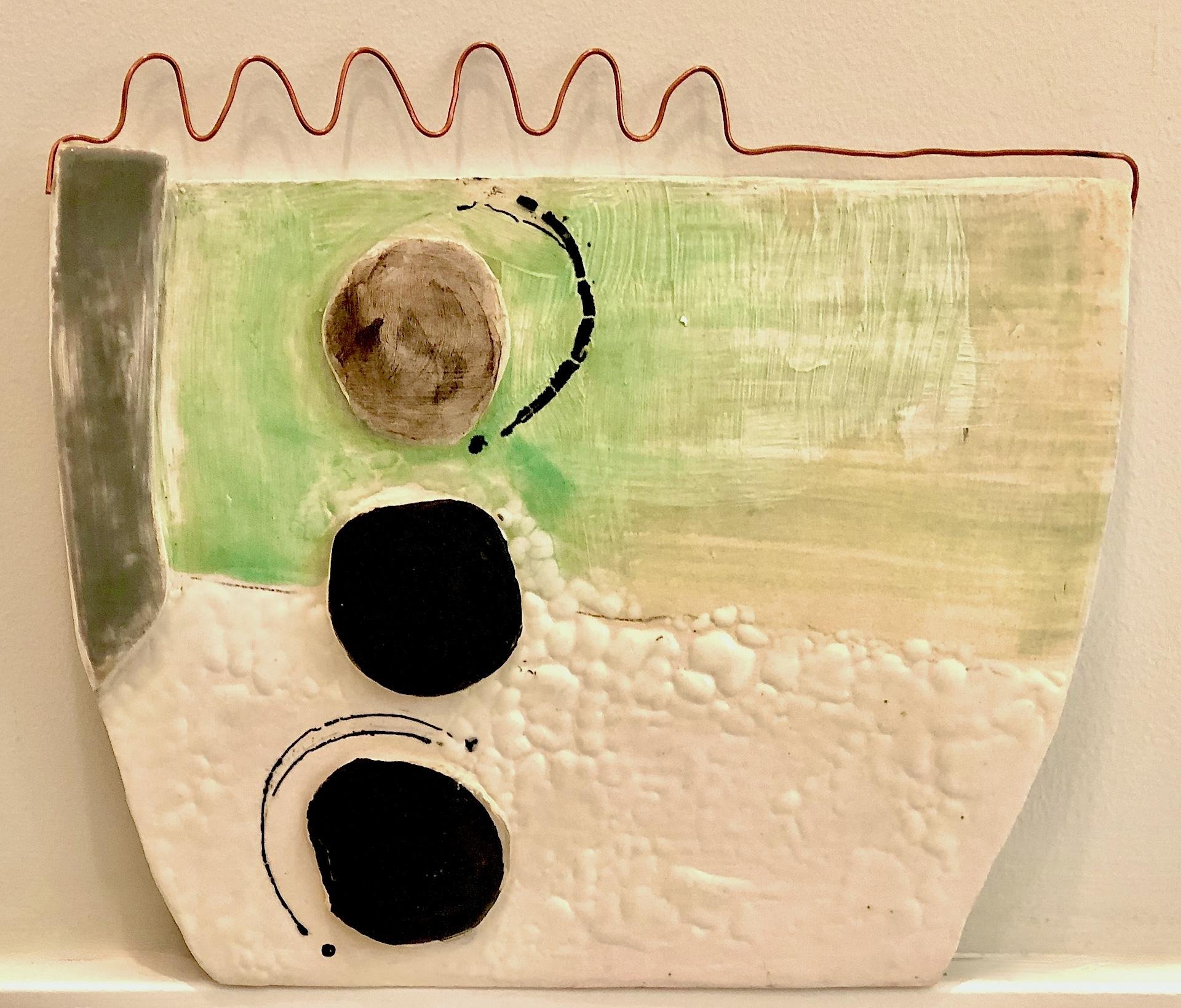 "Serenity" | 2024 | Ceramic, mixed media | 12" x 8" x .25"