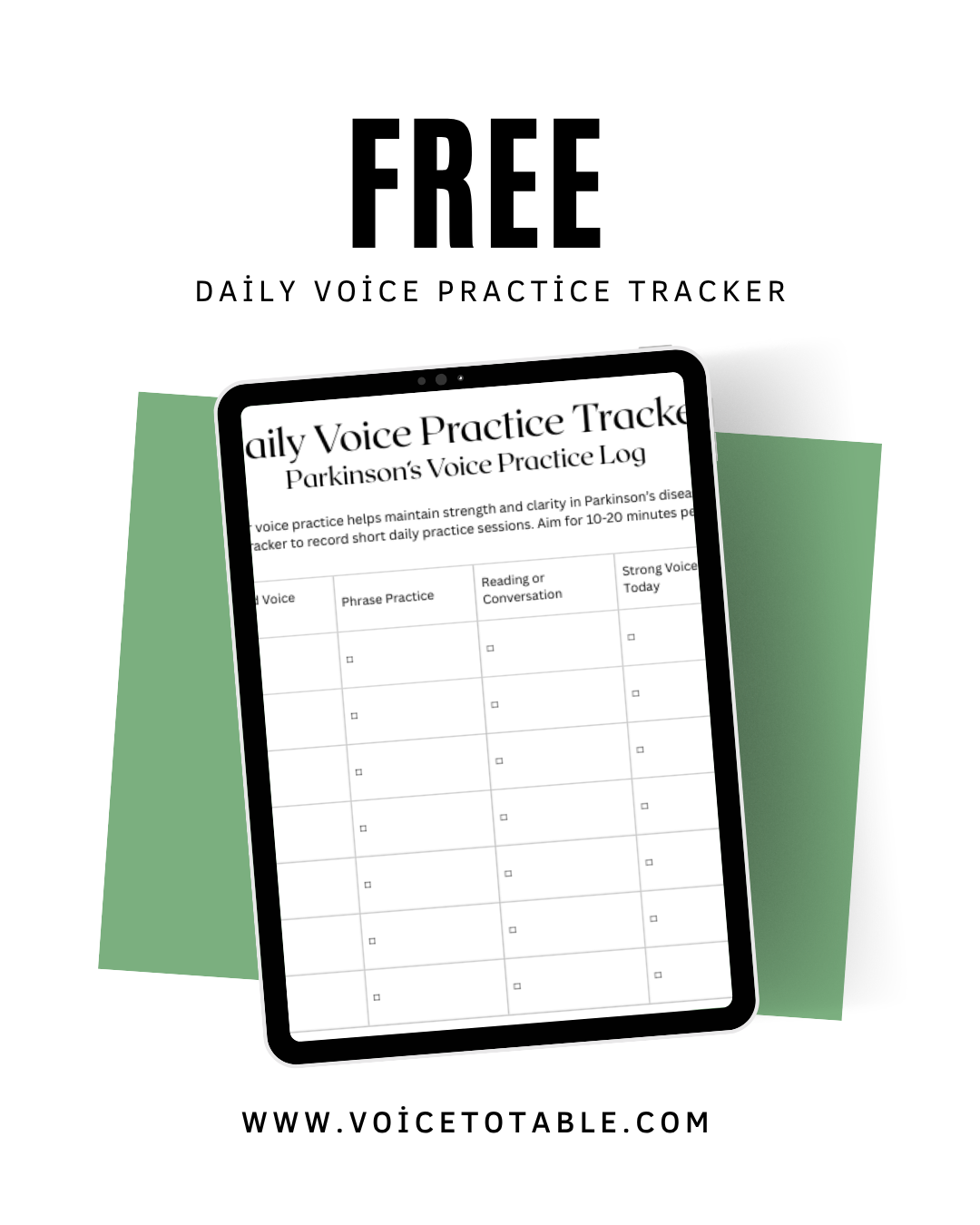Daily Voice Practice Tracker