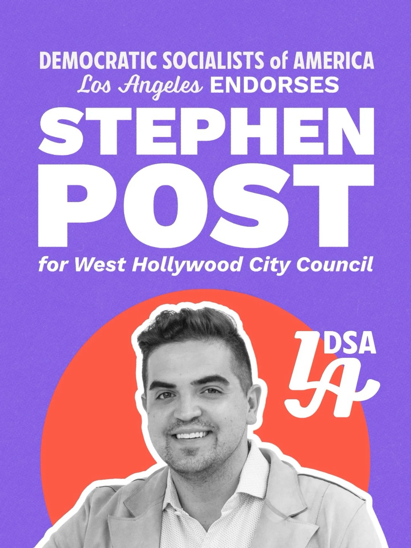 🚨🌹DSA ENDORSES POST FOR WEHO!⚒️🚨

We are building a coalition of organizers and volunteers to put working people above special interests. Together we are smashing tech fascism by pushing back against Flock and drone surveillance where WeHo is on t