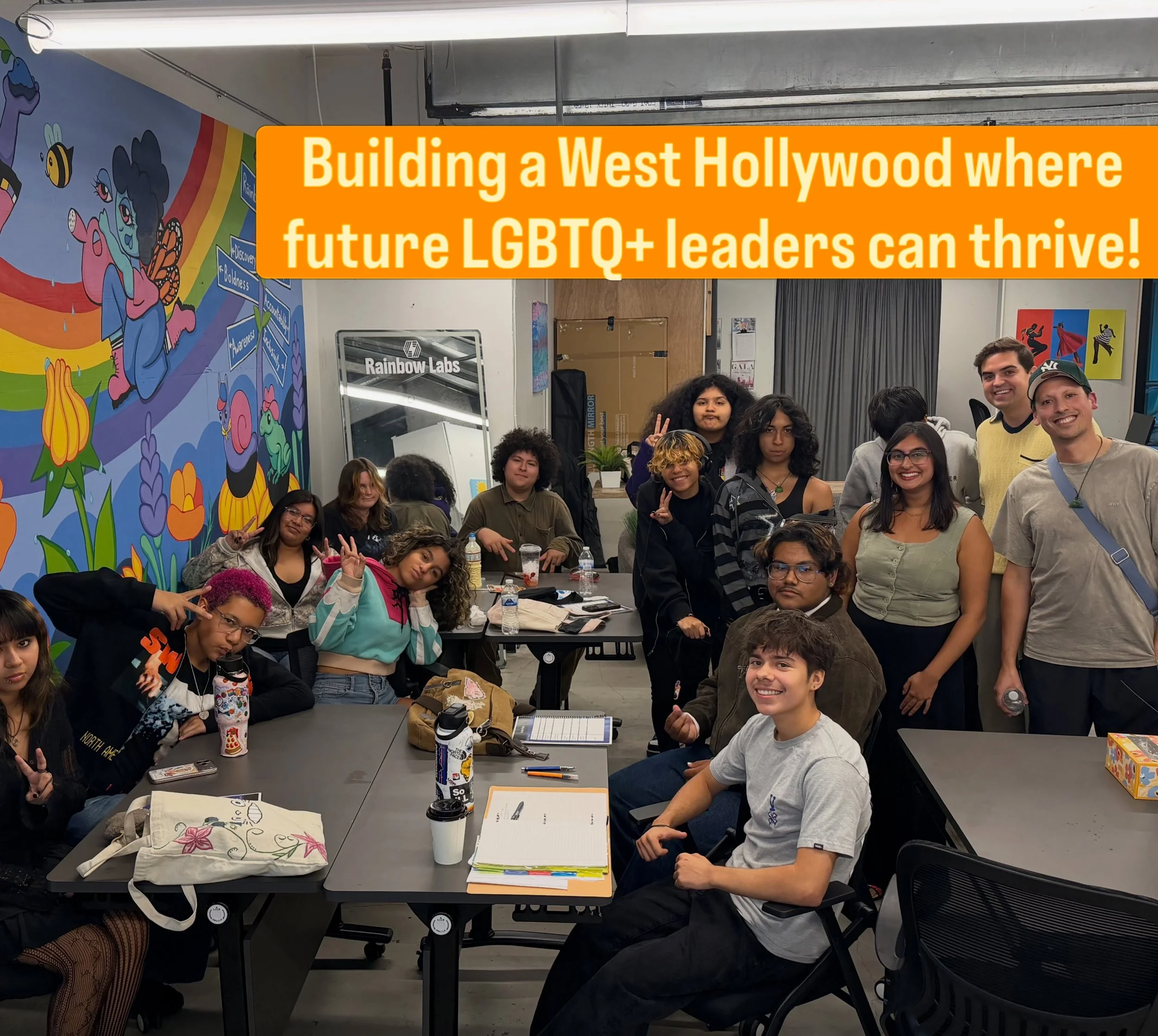 Grateful to speak with youth leaders from @rainbow_labs on finding their path &amp; government's role in fighting for our LGBTQ+ community!