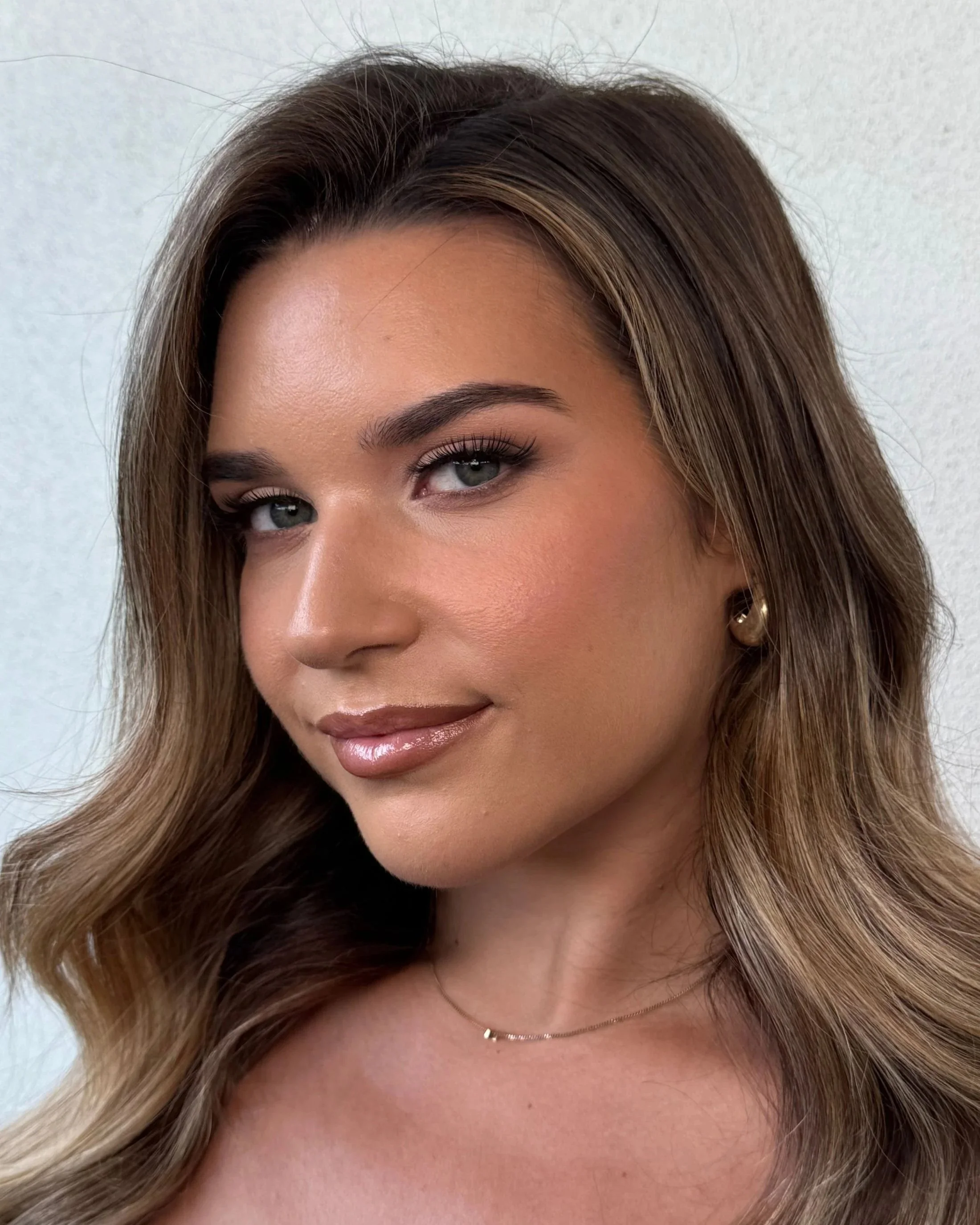 Bridal makeup trial showing refined wedding day makeup look