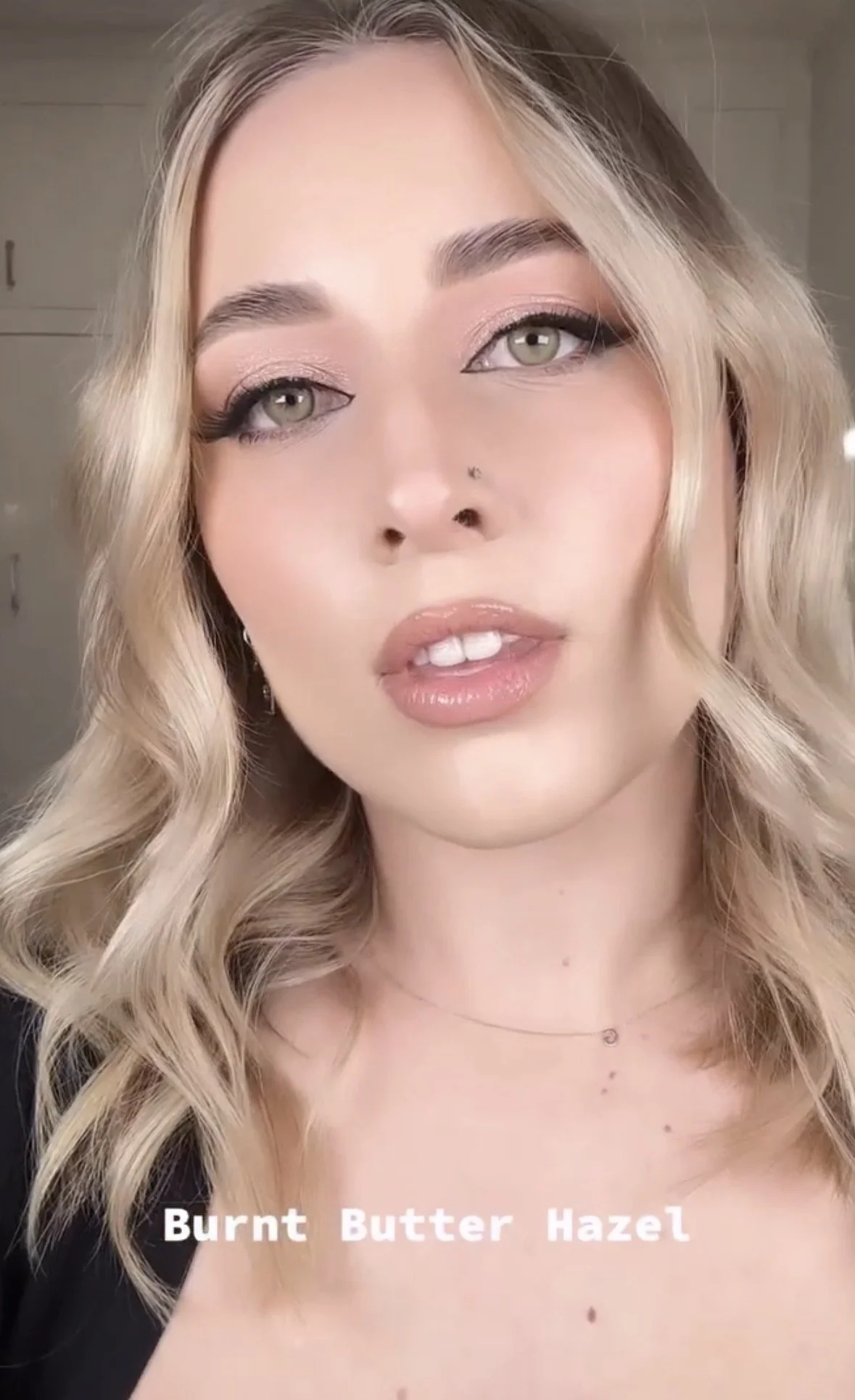 Natural makeup look featured in beauty brand content creation