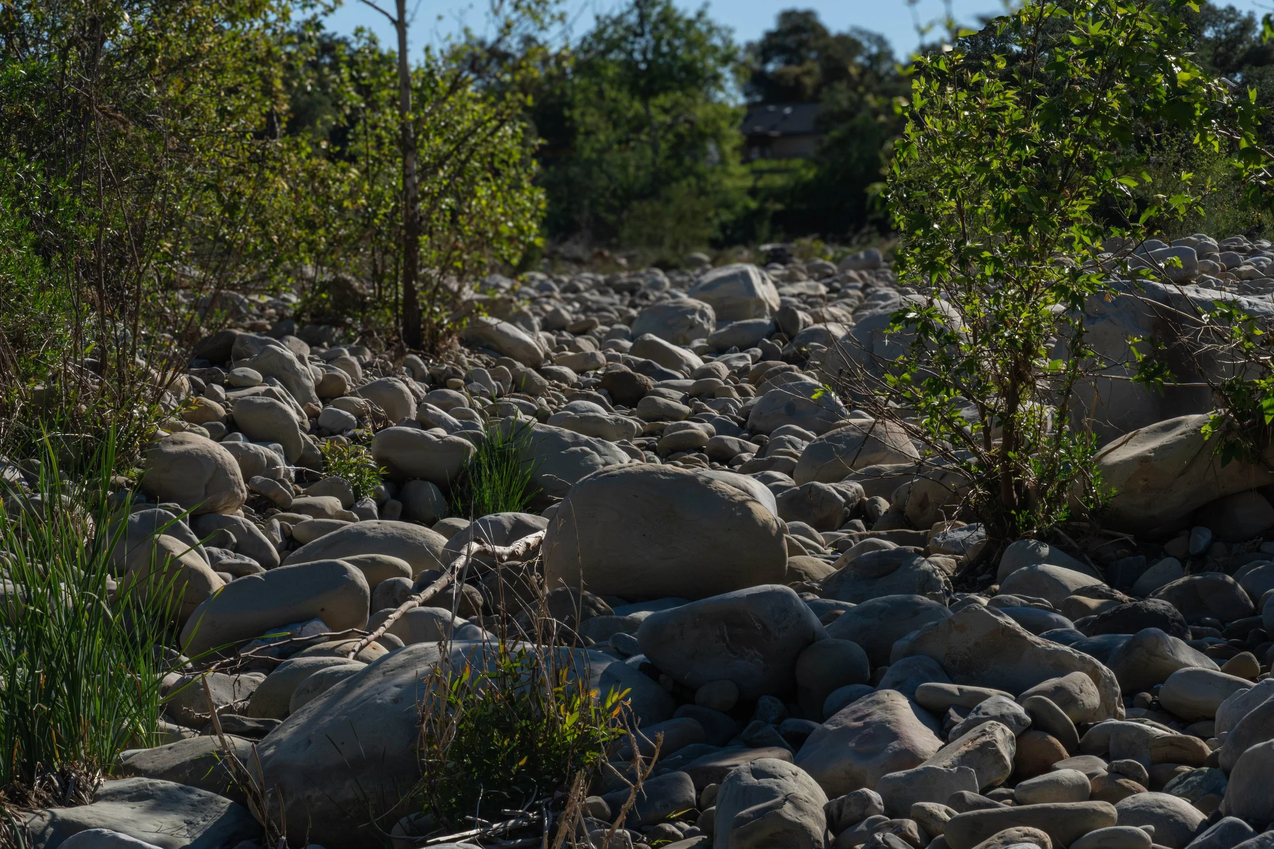 River channel rerouted…