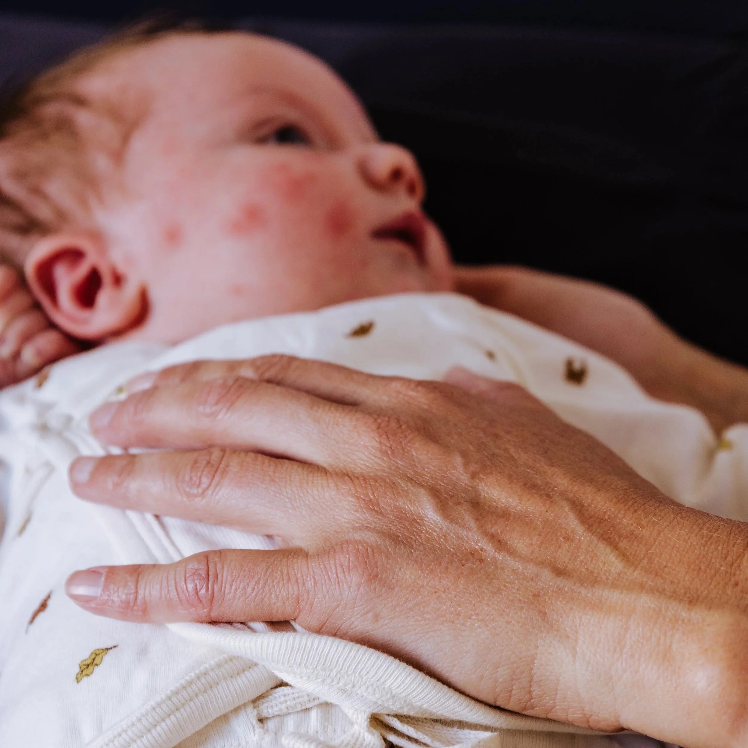 Baby having Osteopathy treatment, paediatric osteopathy