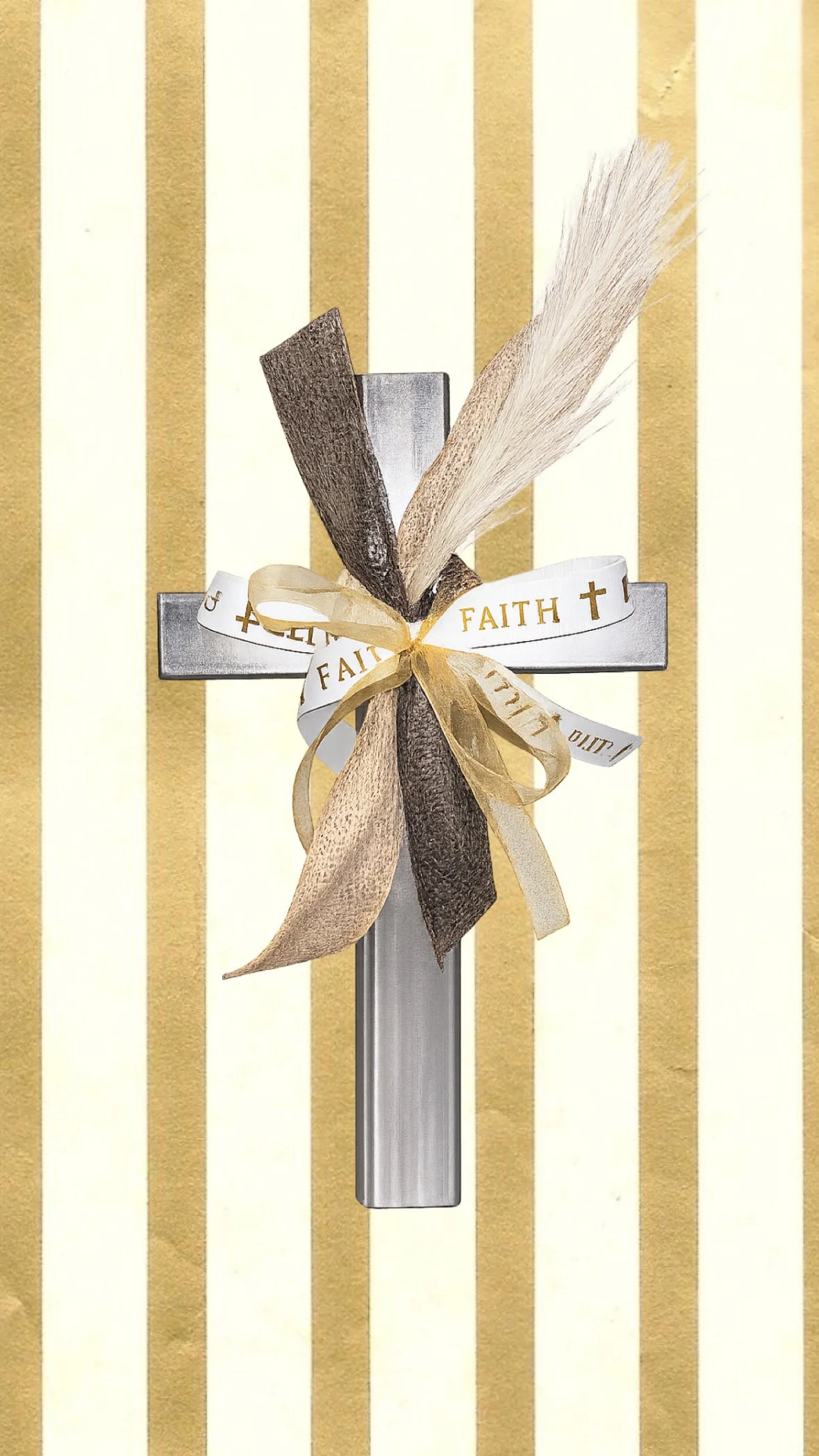 Forever in faith metal cross