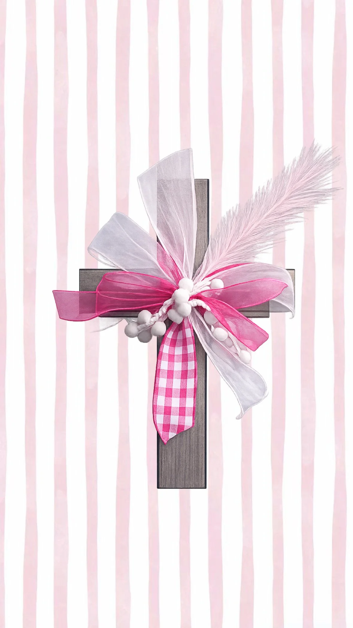 Pretty in pink metal cross