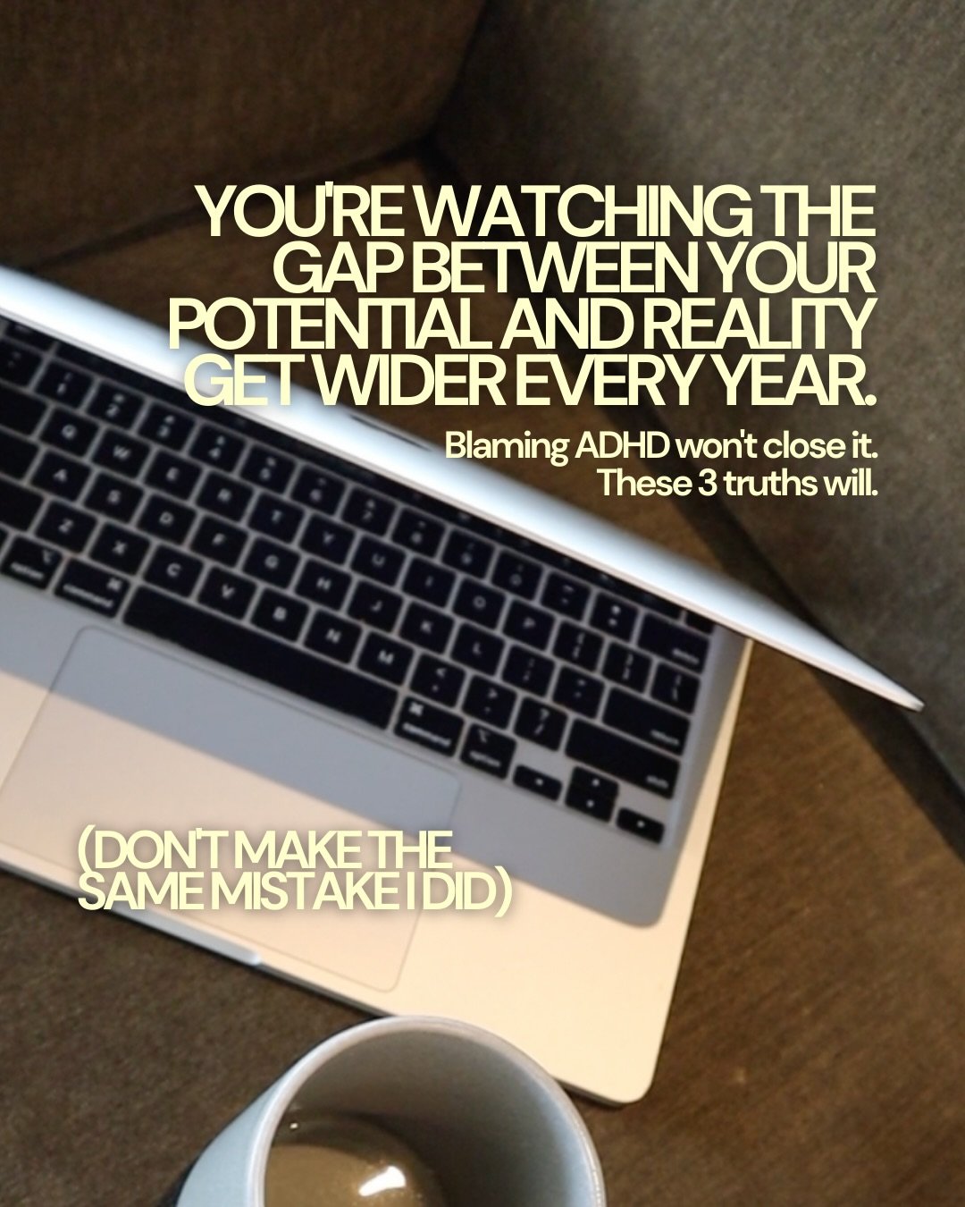 stop thinking that one day everything magically gets perfect.

if you have big goals as an adhd girlie, you can&rsquo;t keep blaming adhd for why you&rsquo;re not accomplishing them. there are women with adhd making it happen right now.

i used to sw