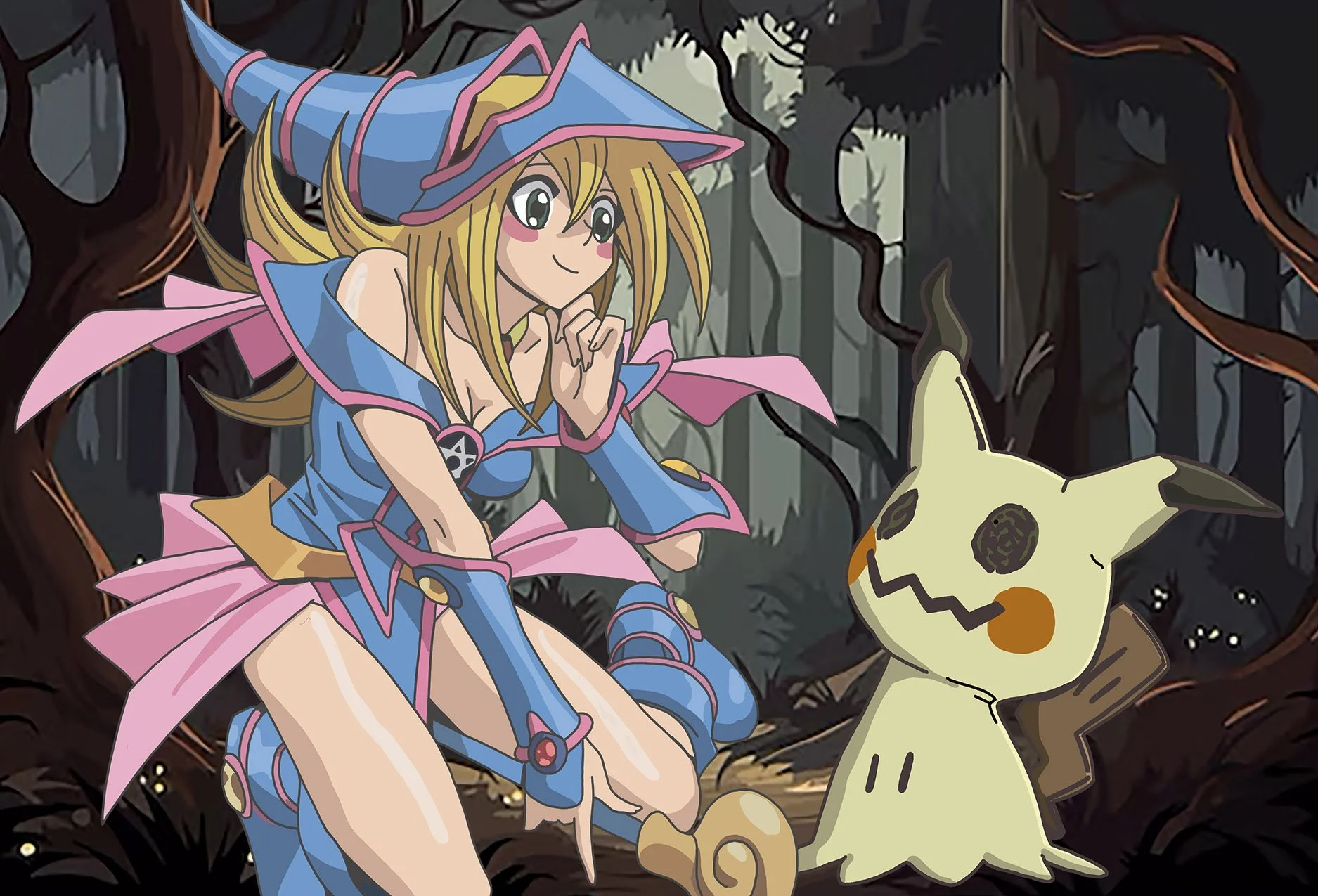 Dark Magician Girl and Mimikyu