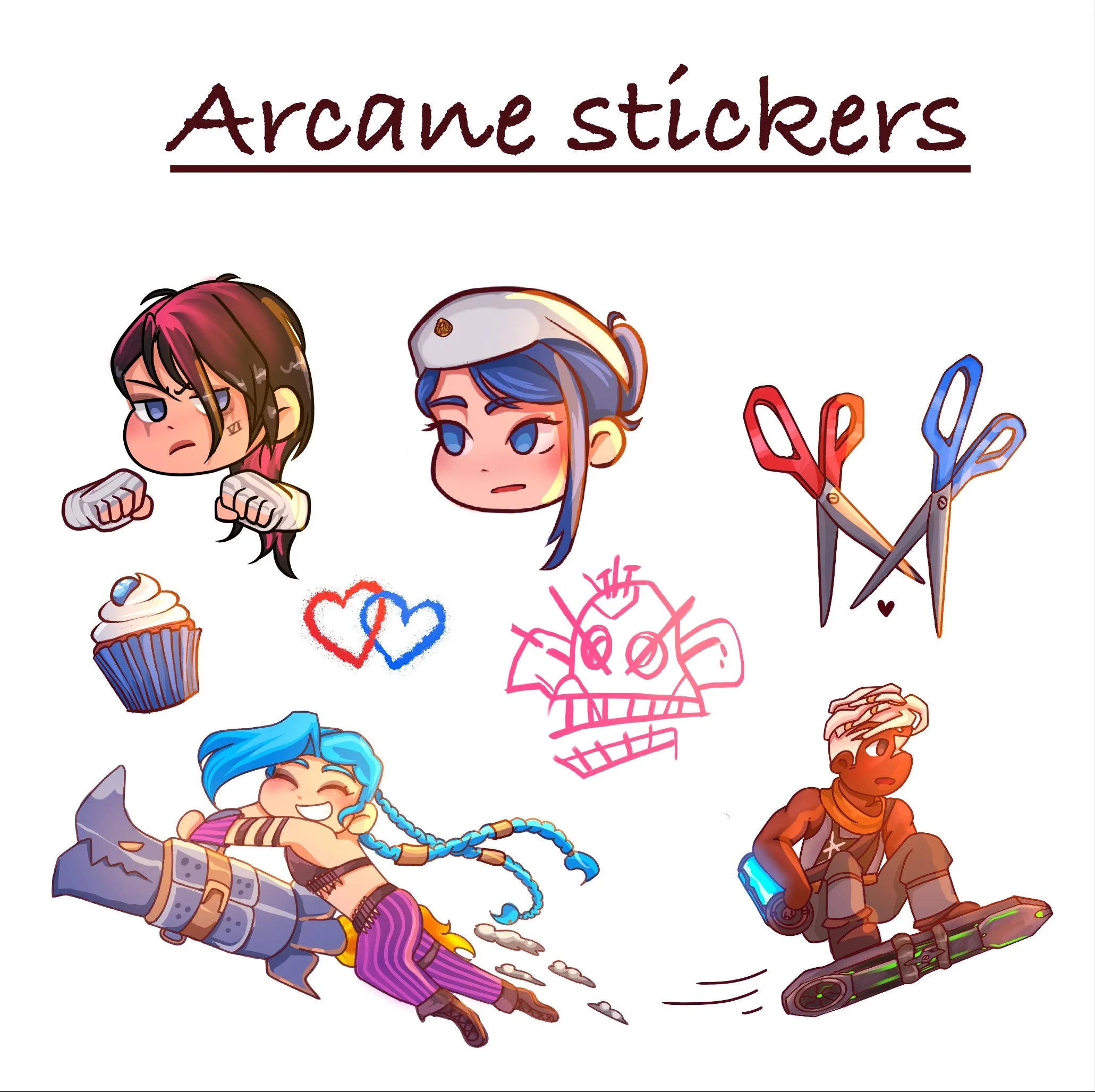Arcane 8pc sticker pack