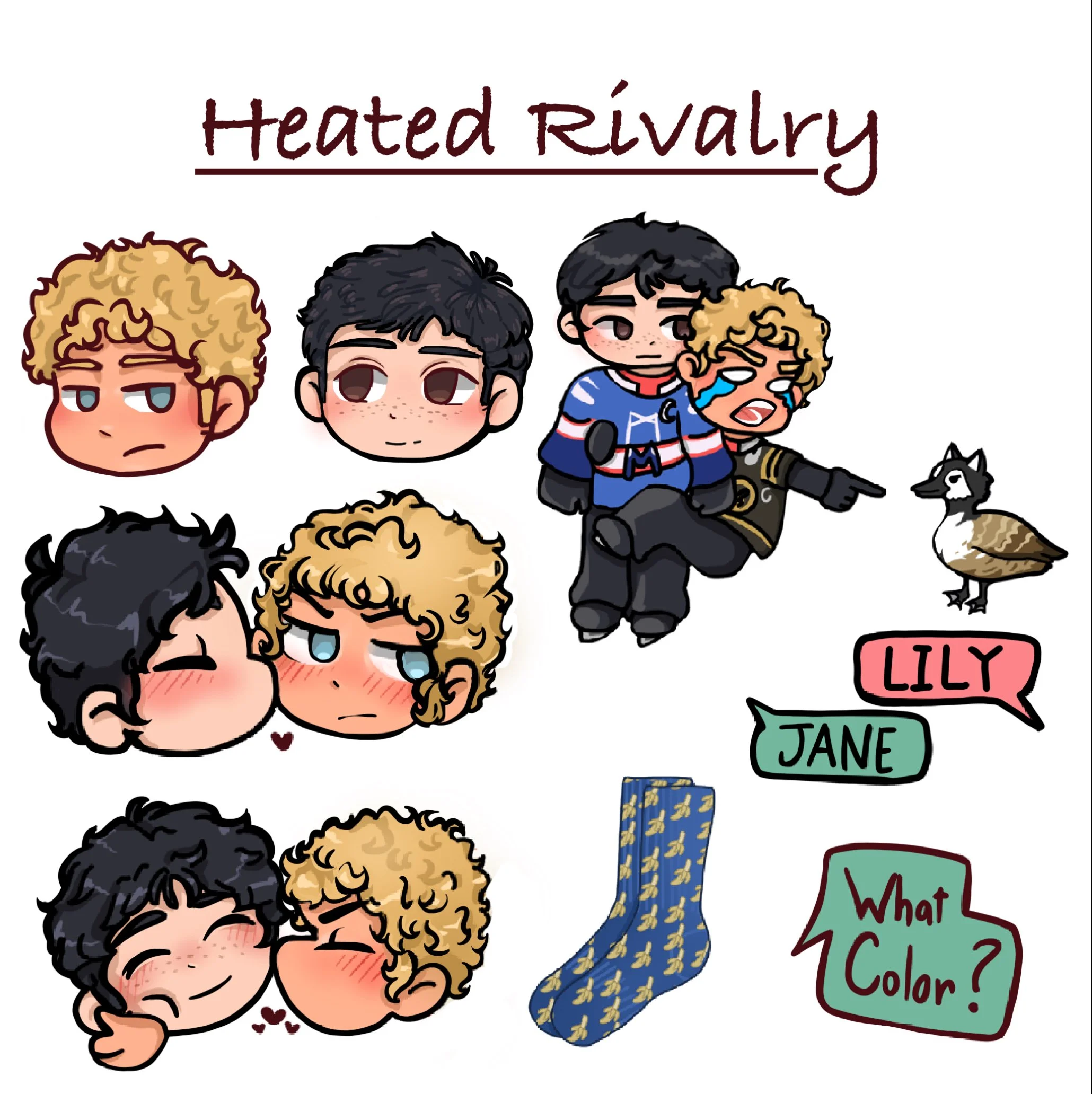 Heated Rivalry 8pc sticker pack