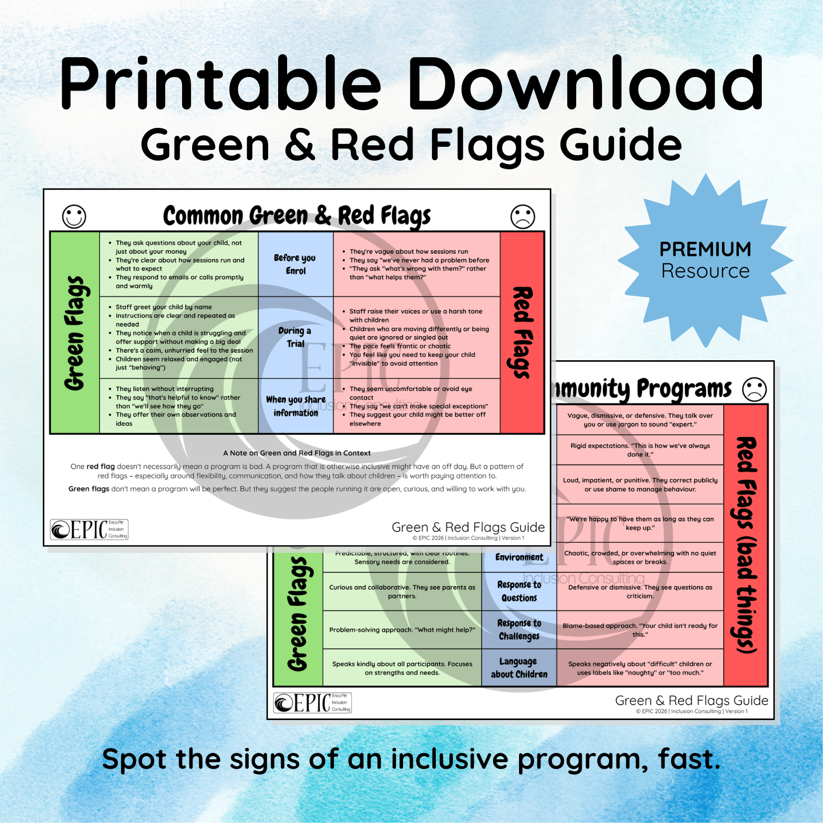 Green & Red Flags Guide