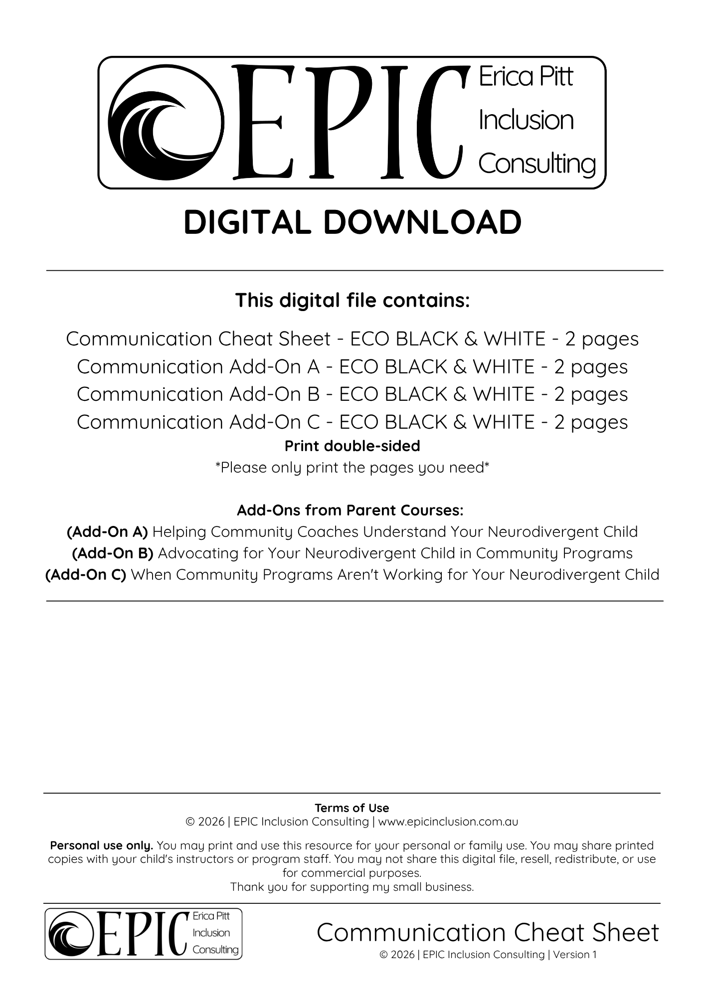 Communication Cheat Sheet Complete Bundle.png