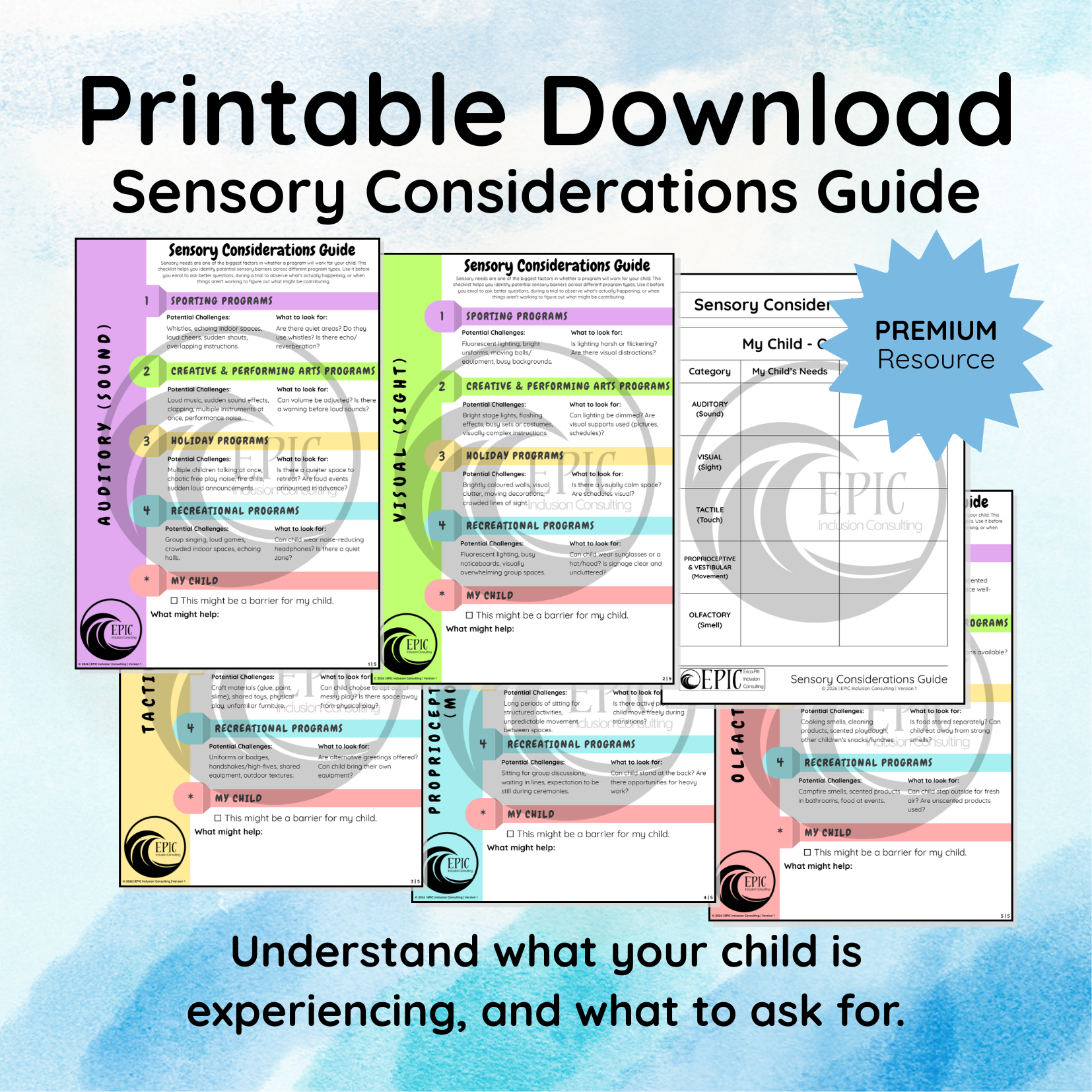 Sensory Considerations Guide