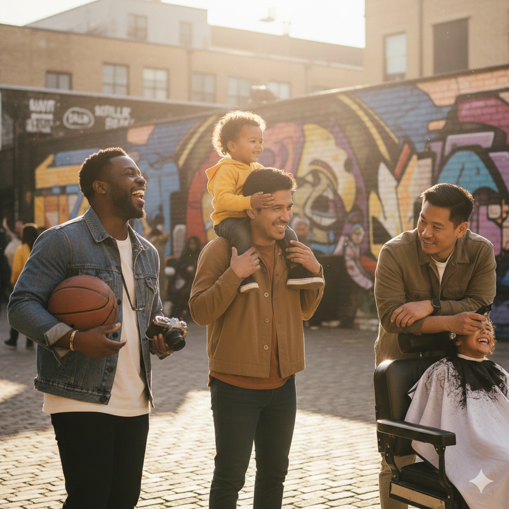 Two fathers and a son