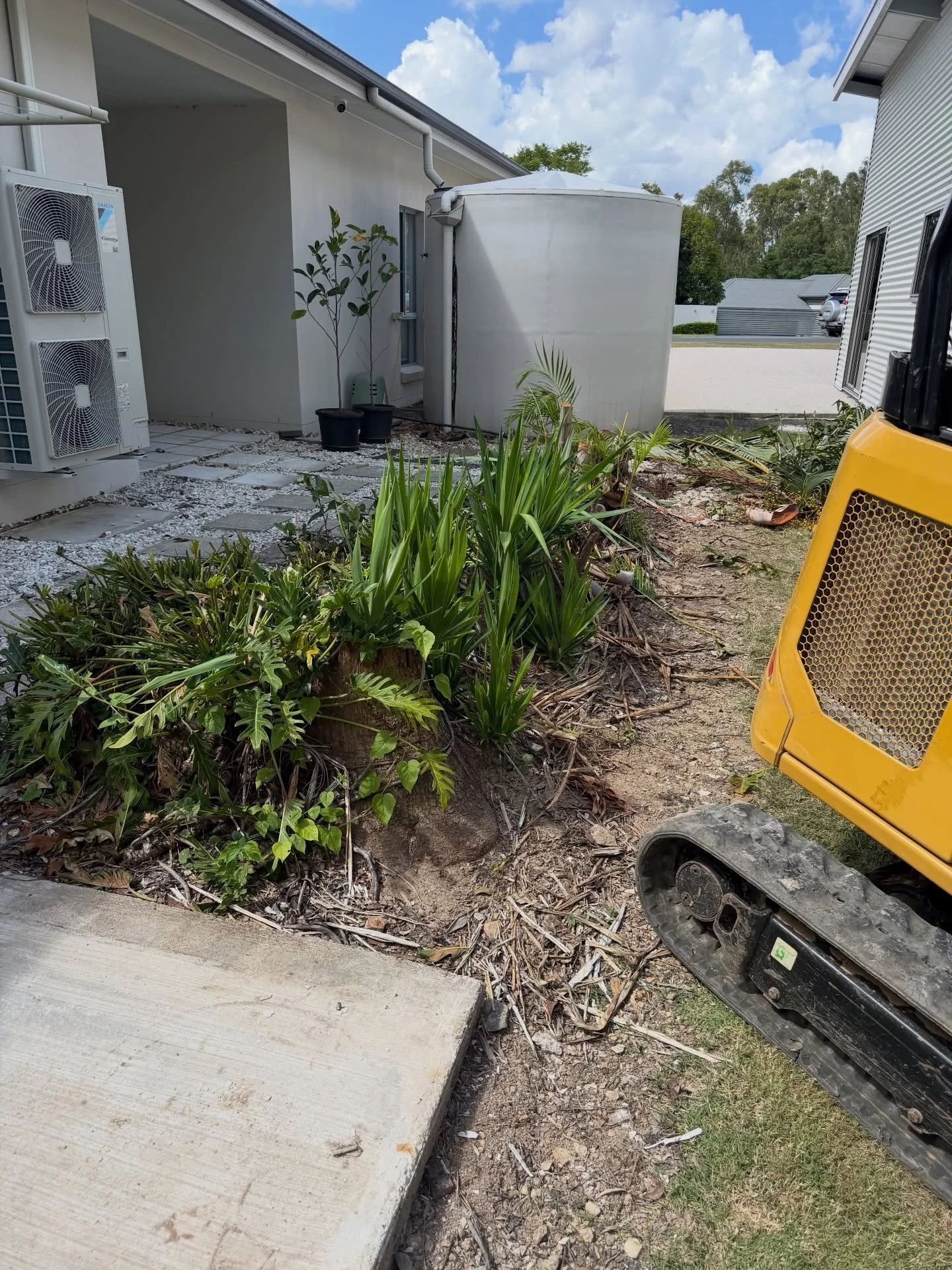 Stump removal in prep for a deck build