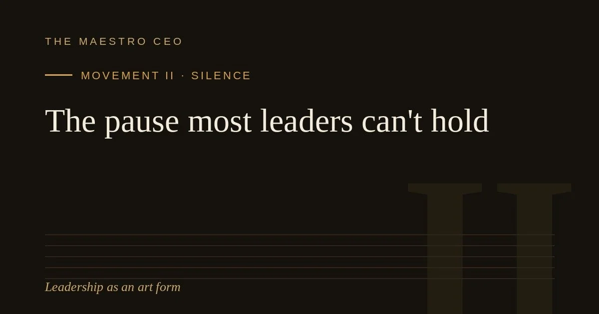 The pause most leaders can't hold