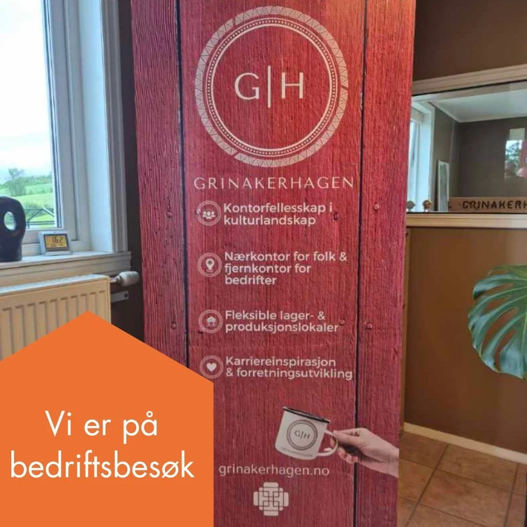 I dag har vi v&aelig;rt p&aring; et inspirerende bedriftsbes&oslash;k hos Grinakerhagen. 
Der fikk vi h&oslash;re den spennende historien om g&aring;rden, utviklingen gjennom tidene og menneskene som har skapt liv i tunet.

Vi fikk ogs&aring; l&aelig