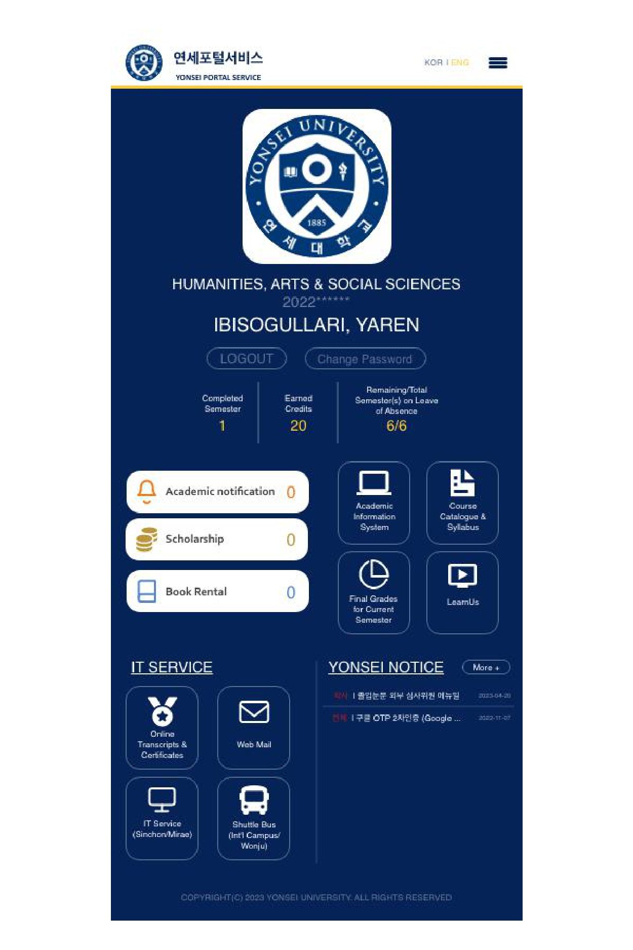 Yonsei Portal App