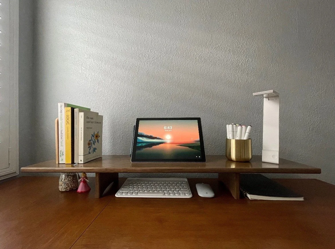 Walnut Computer Stand