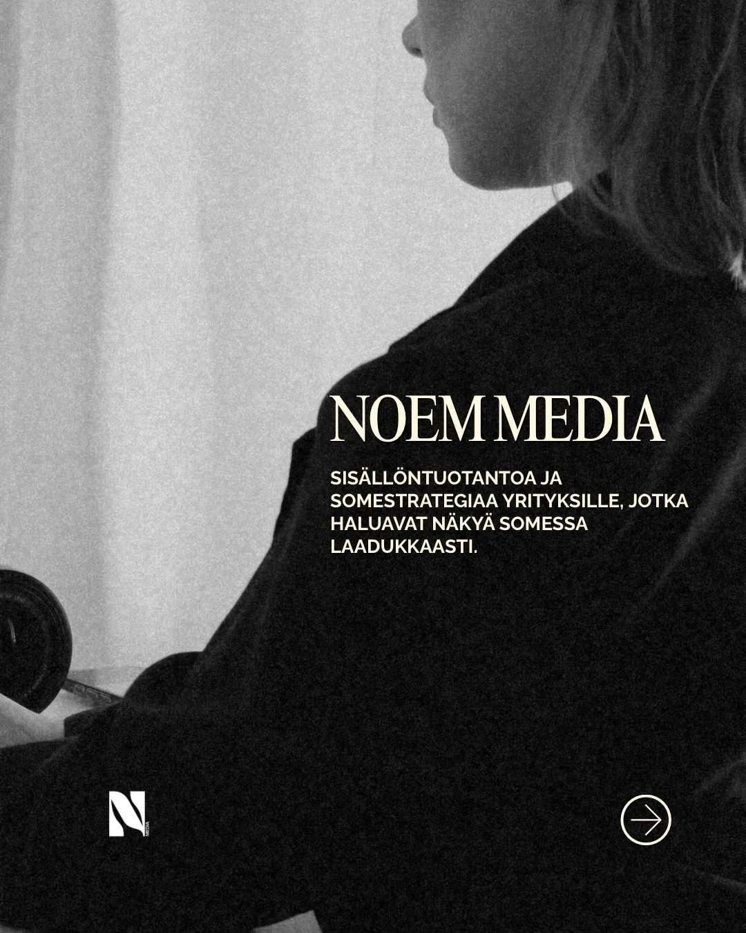 NOEM MEDIA - Sis&auml;ll&ouml;ntuotantoa ja somestrategiaa❤️&zwj;🔥

NOEM Media syntyi halusta toteuttaa omaa visuaalisuutta valokuvaukseen ja videokuvaukseen. Pienest&auml; pit&auml;en oon kulkenut kamera k&auml;dess&auml;, ja nyt teen sit&auml; ty&