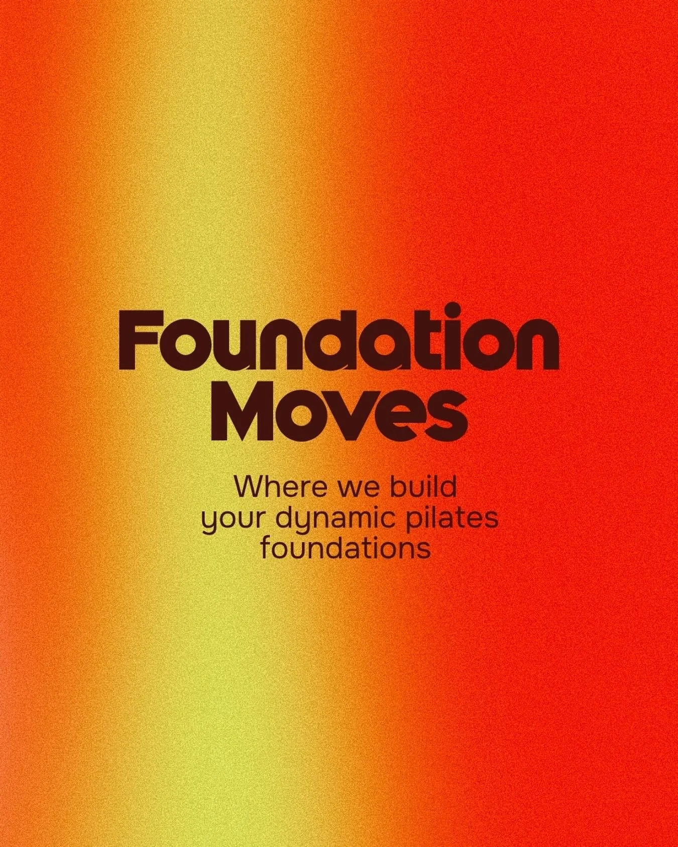 We&rsquo;ve renamed Core Moves to Foundation Moves ✨

It&rsquo;s still your slower, beginner-friendly class - focused on building strength, stability and control in our dynamic style.

A new name that reflects exactly what it does.

Book your next Fo