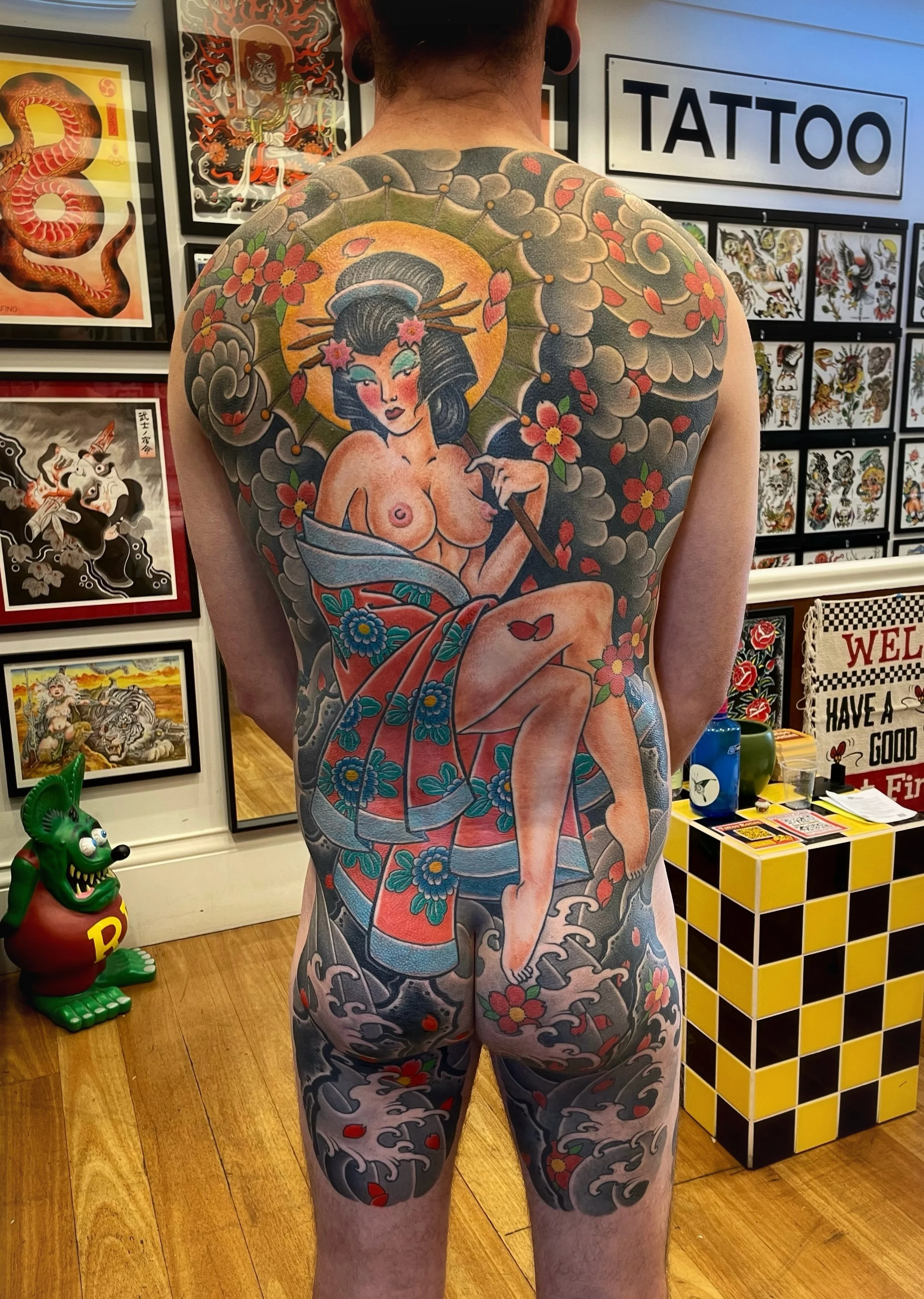 Geisha Coloured Back Piece by Matt Mill