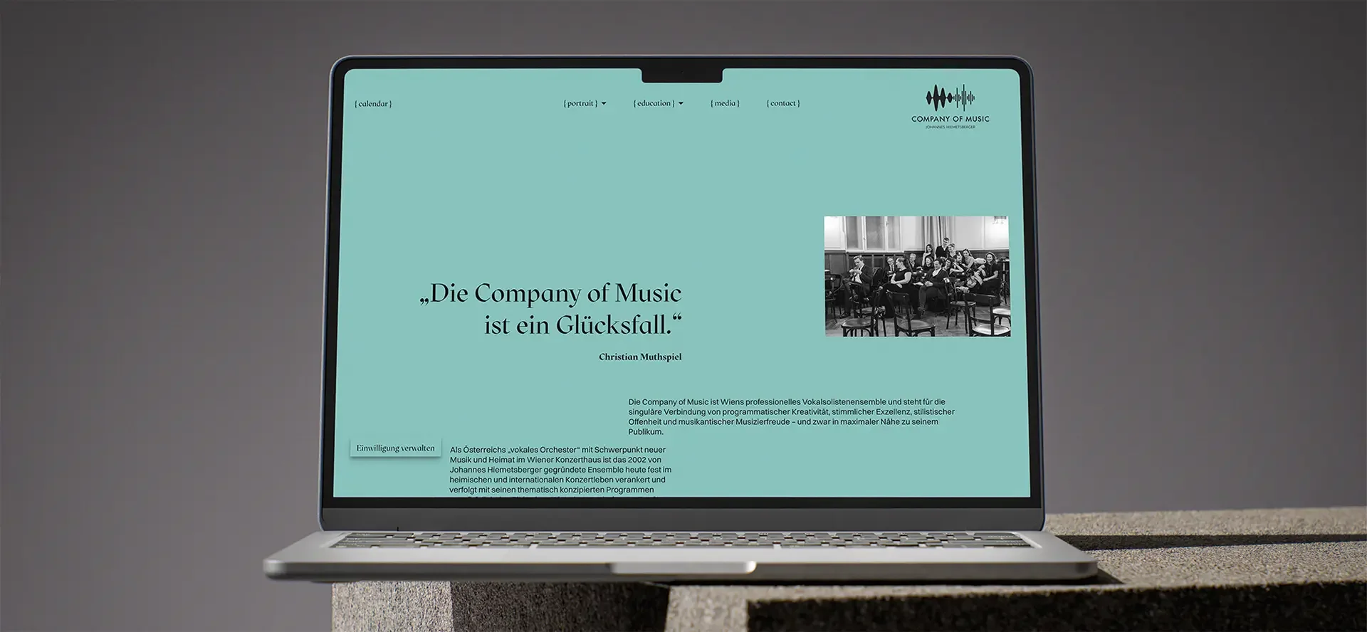(01) company of music / redesign website & drucksorten