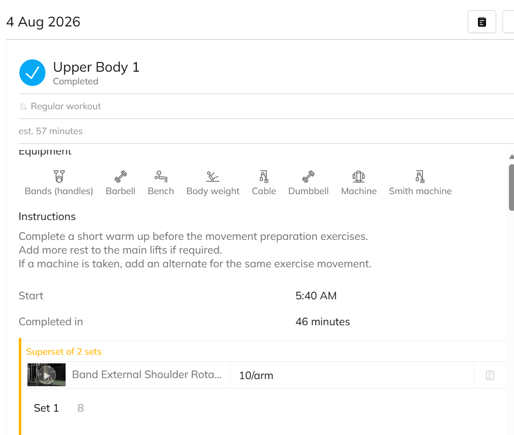namuh app exercise description