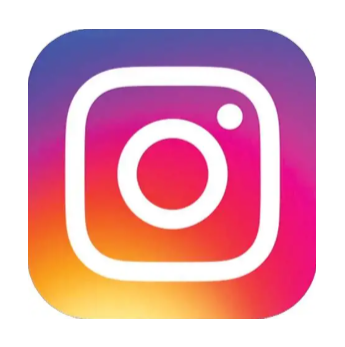 Instagram logo with a multicolored gradient background