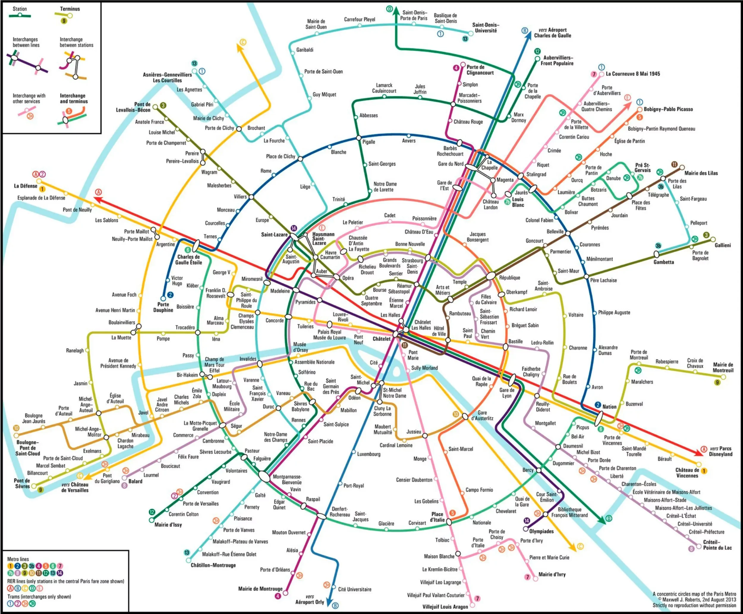 plan de metro paris cercle