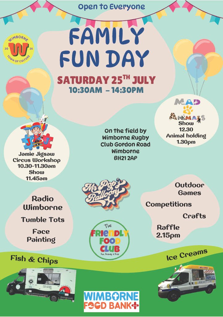 wimborne food bank family fun event