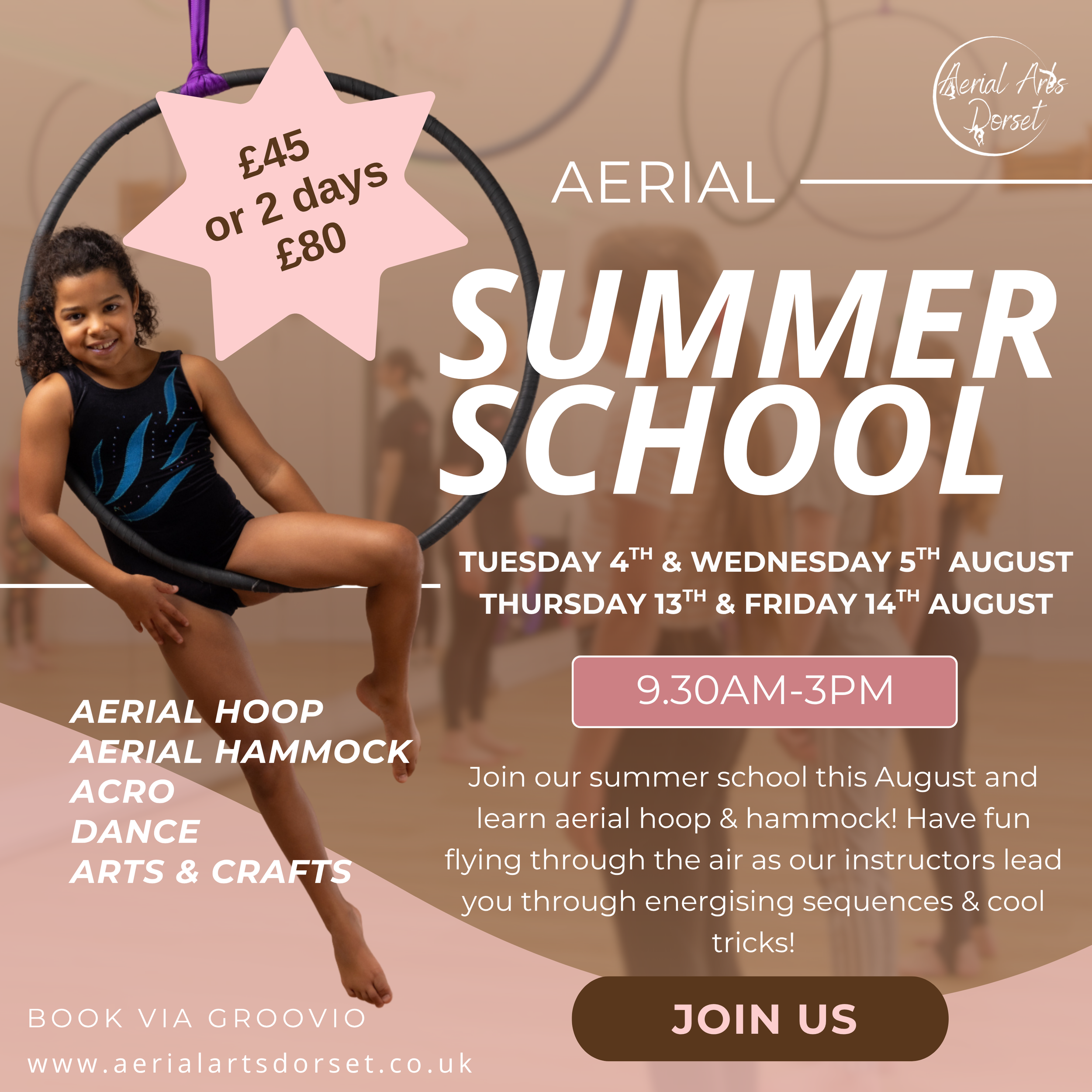 aerial arts dorset - summer school