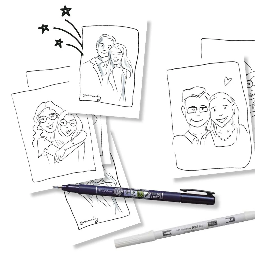 MissniceDay, Hochzeits Illustration, Sketch, Sketch-o-mat, Illustrationen für Festivals, Hochzeiten, Live Events, Teambulding, handgezeichnet