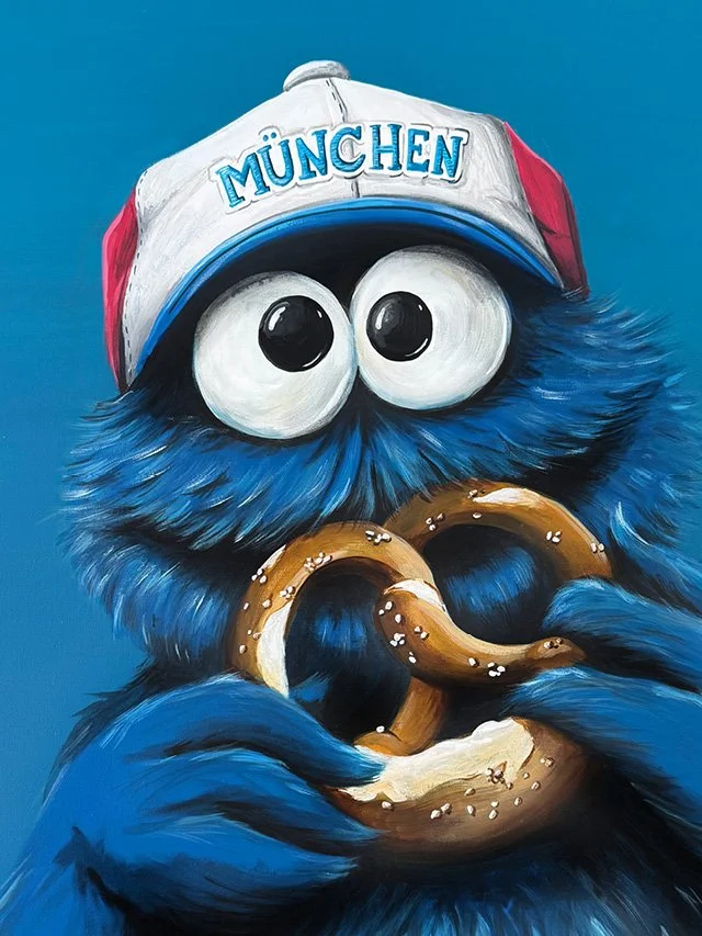 Munich Loves Brezn – Fine Art Print auf Keilrahmen