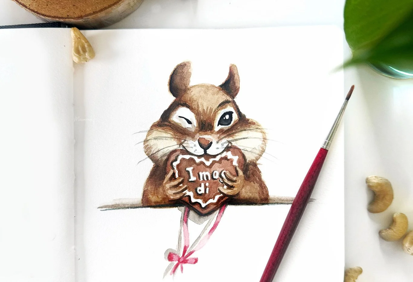 Eichhörnchen Lebkuchenherz