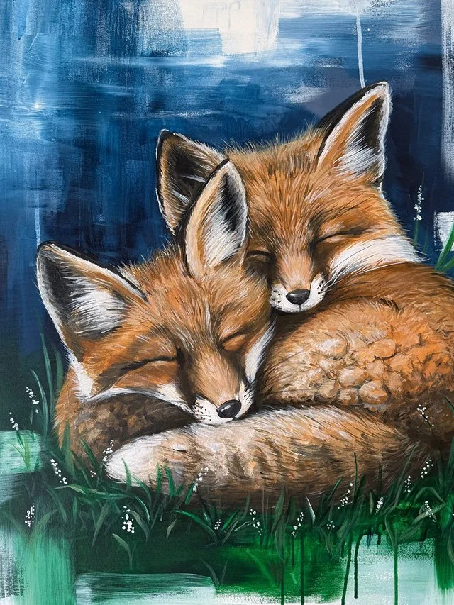 Kuschelige Jungfüchse – Fine Art Print