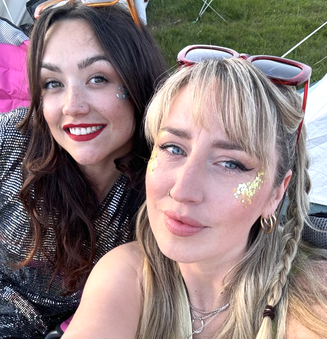 Bangers and Ash ready to DJ a a festival in Sussex