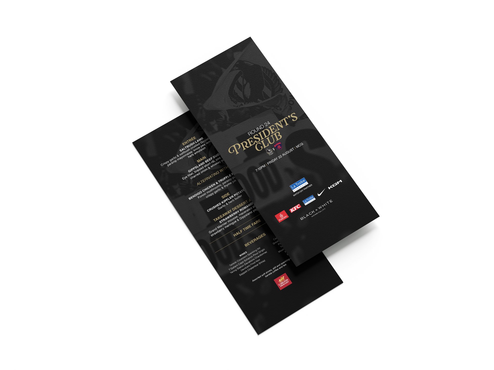 President's Club Menu