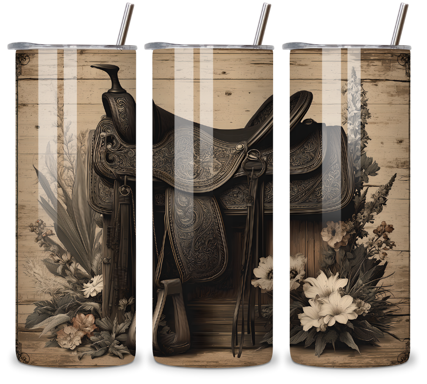 western saddle tumbler