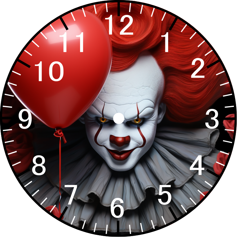 clown 20cm clock