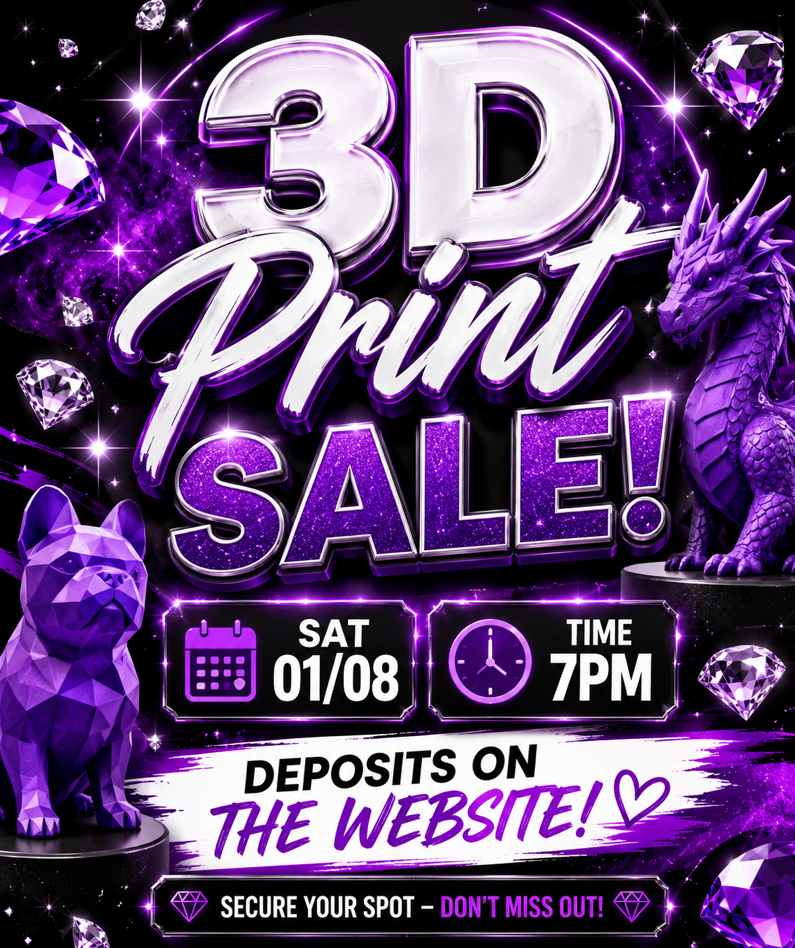 3D Live Sale deposits