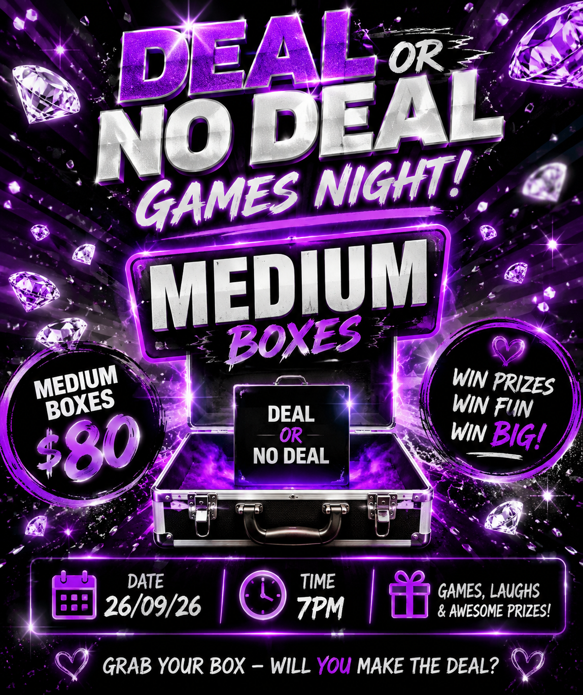 Medium games night boxes