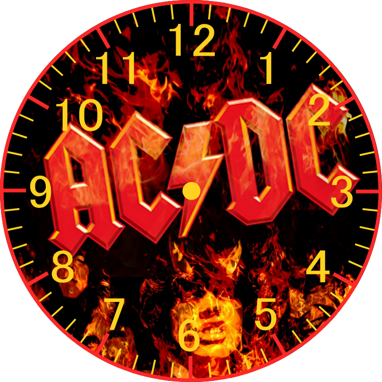 acdc 20cm clock